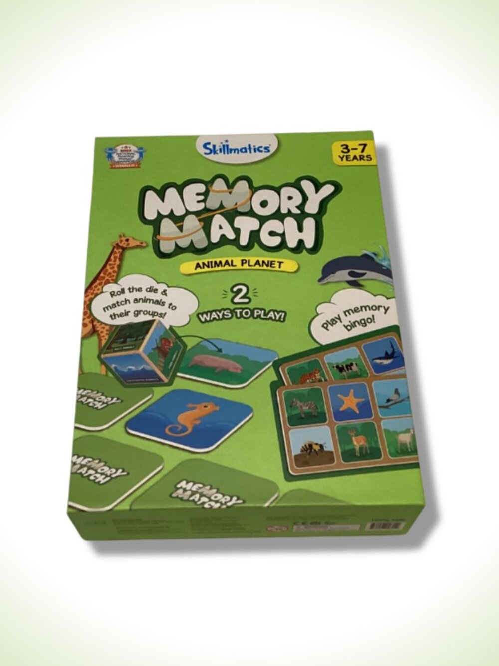 Skillmatics Memory Match Animal Planet Game Ages 3–7 Educational Kids Game